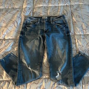 Kensie Distressed Ankle Jeans in Blue